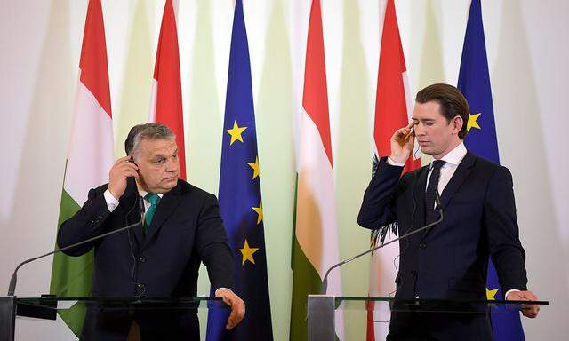 Sebastian Kurz (re.) versuchte zu Viktor Orbán stets ein Gesprächsverhältnis aufrecht zu erhalten.