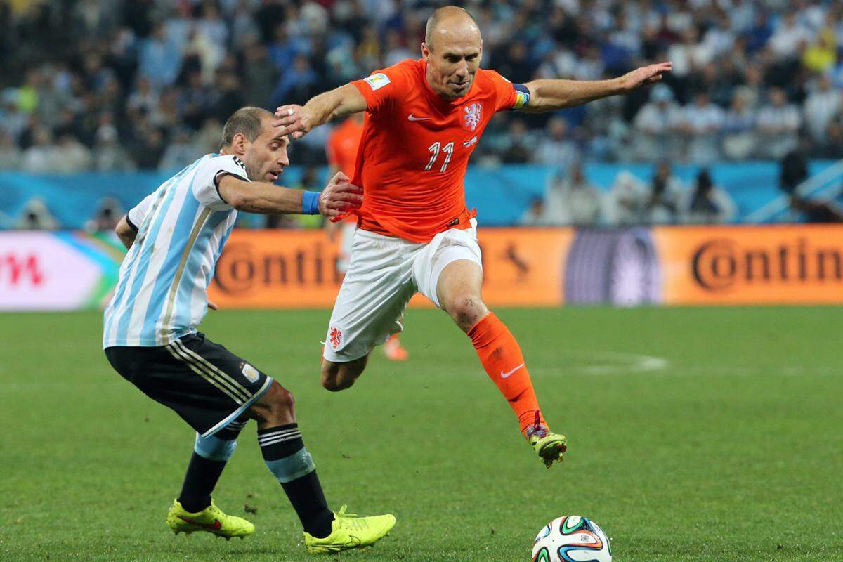 mageren Torschuss gaben die Niederlande im enttäuschenden Halbfinale gegen Argentinien (0:0) in 120 Minuten ab, ehe sie im Elfmeterschießen scheiterten.