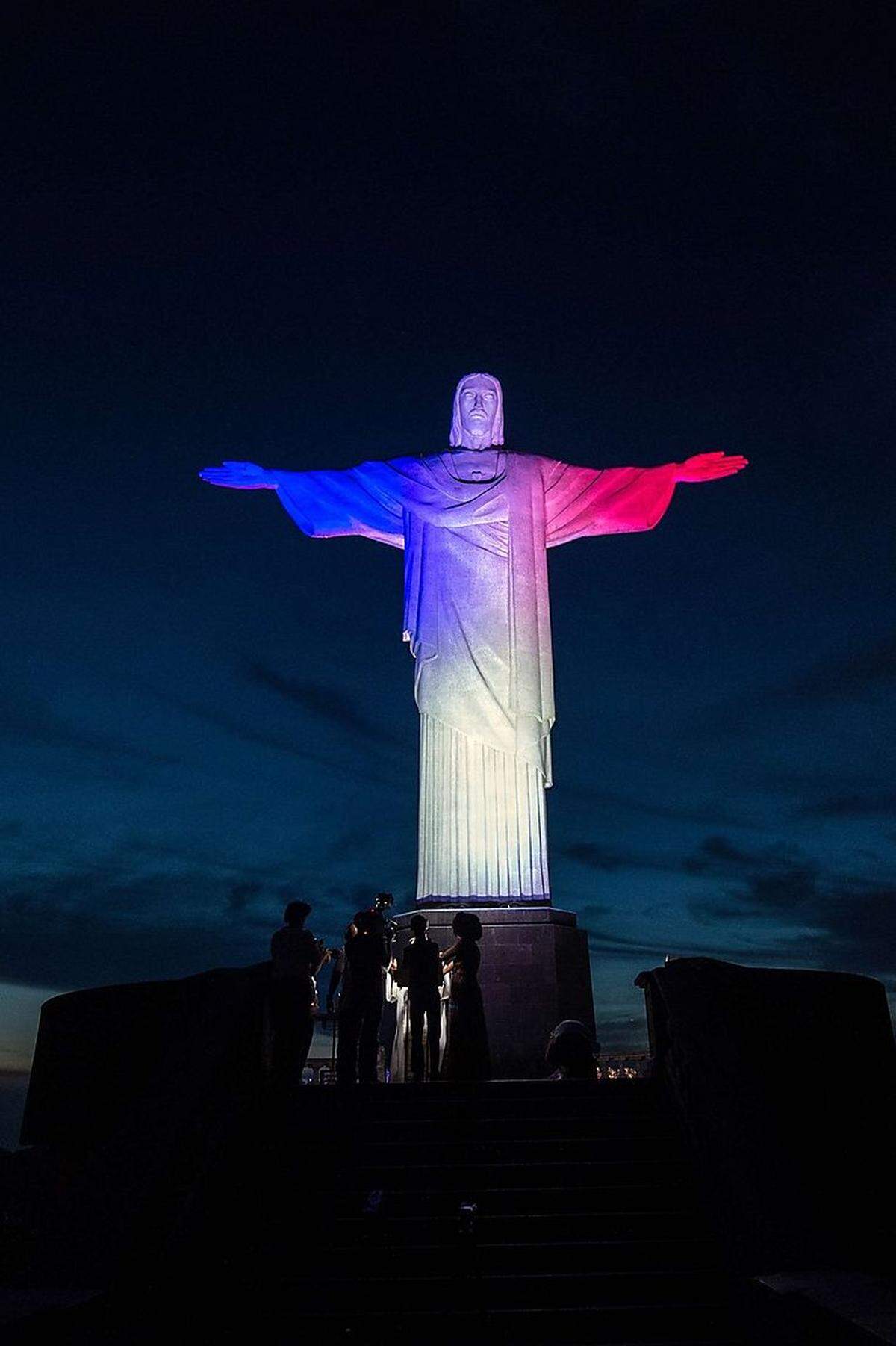 "Cristo Redentor" - eine monumentale Christusstatue im Süden von Rio de Janeiro.