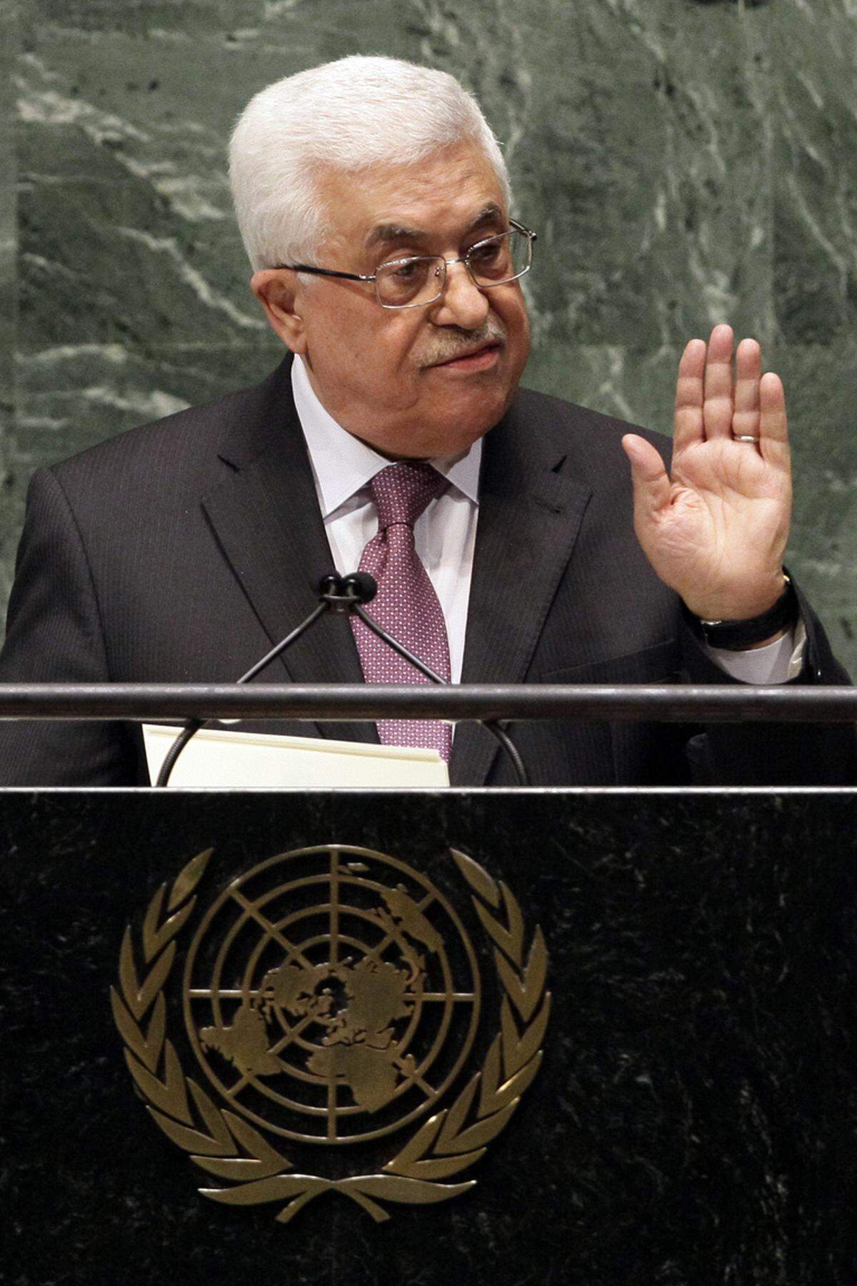 Palästinenserpräsident Mahmoud Abbas in seiner Rede vor der UN-Vollversammlung