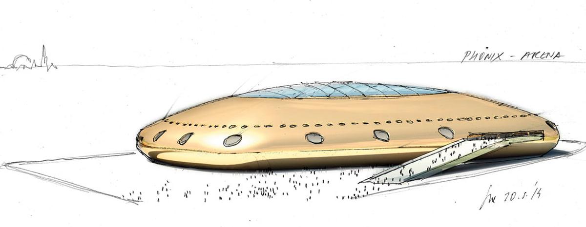 Ein Ufo, das in Wien landet