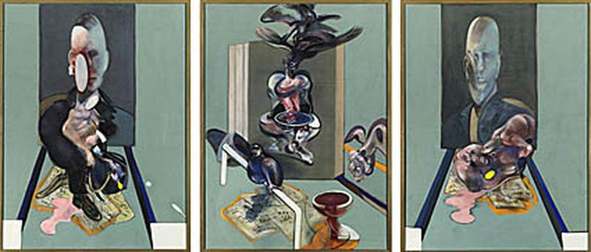 Für den sensationellen Preis von 86,3 Millionen Dollar wurde Francis Bacons "Triptych, 1976" bei Sotheby's in New York versteigert. Es rückt damit auf Platz sechs der teuersten Gemälde der Welt. Um das monumentale Bacon-Gemälde, das ursprünglich "nur" auf etwa 70 Millionen Dollar veranschlagt war, lieferten sich zwei Interessenten per Telefon einen Bieterwettkampf. Der Käufer blieb anonym.