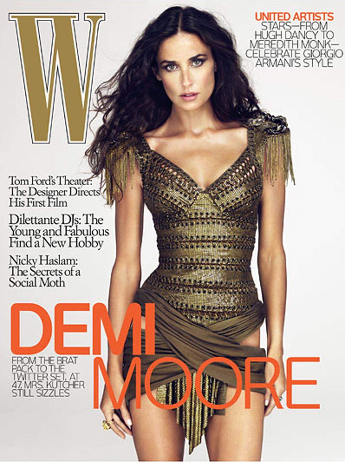 Mit extrem schlanker Taille zeigte sich Demi Moore 2009 am Cover des W-Magazins. Auch hier wurde mittels Photoshop ordentlich nachgeholfen.