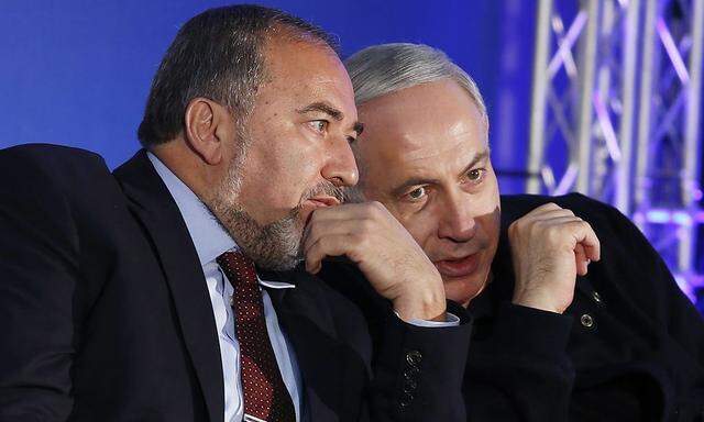 Lieberman und Netanjahu 