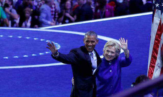 US-Präsident Barack Obama und die frühere Außenministerin Hillary Clinton 