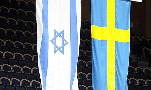 Flaggen Israels und Schwedens