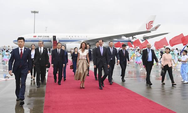 Syriens Machthaber Assad und seine Frau Asma sind in China gern gesehene Gäste.