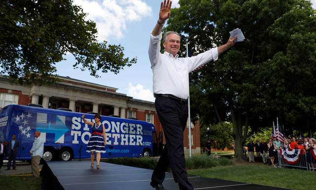 Tim Kaine und Gattin Anne Holton im Wahlkampf.