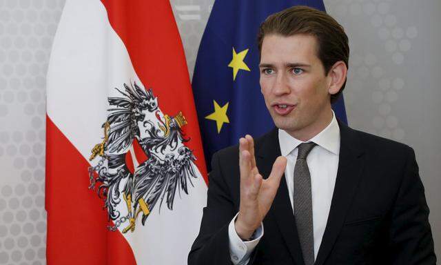 Austrian Foreign Minister Kurz addresses the media in Vienna