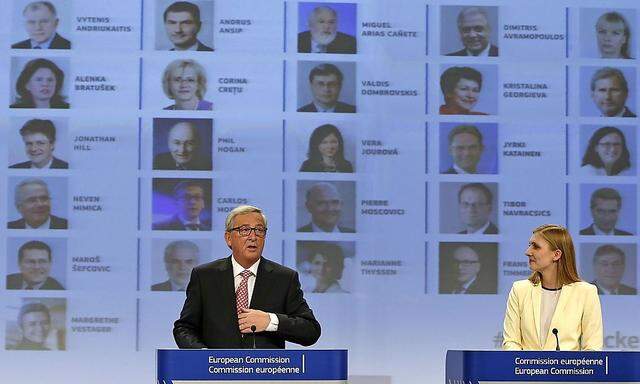 Jean-Claude Juncker präsentierte die neu zusammengestellte EU-Kommission.