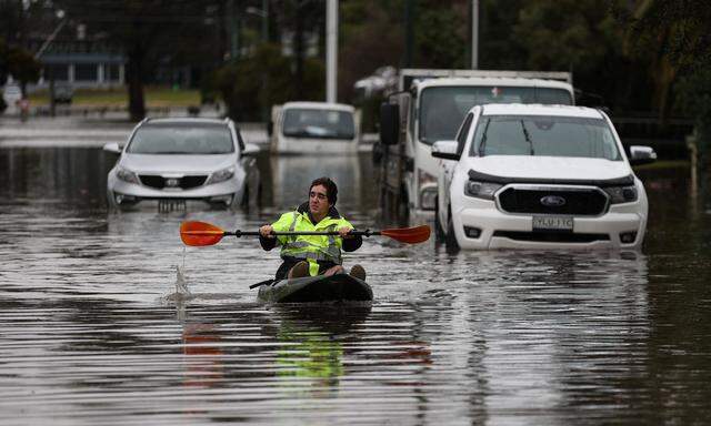 In diesem Jahr gab es bereits mehrmals heftige Überschwemmungen in Australien. Am Foto eine Szene aus New South Wales Anfang Juli. 