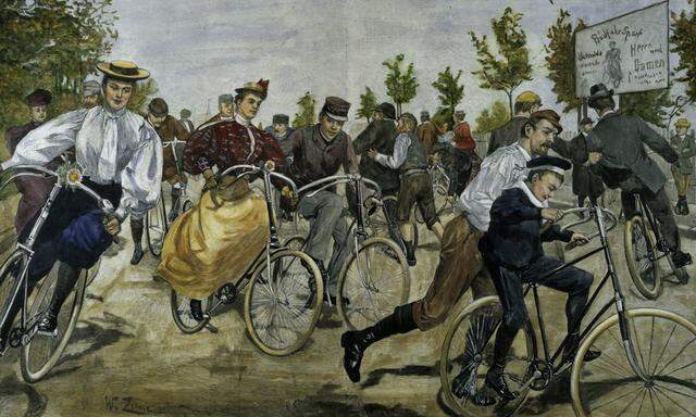 Berliner Radfahrschule / W.Zehme 1896 - Berlin bicycle school / W.Zehme 1896 -