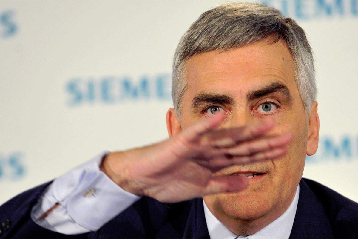 Siemens-CEO Peter Löscher kassierte nur knapp mehr: 8,71 Millionen Euro.