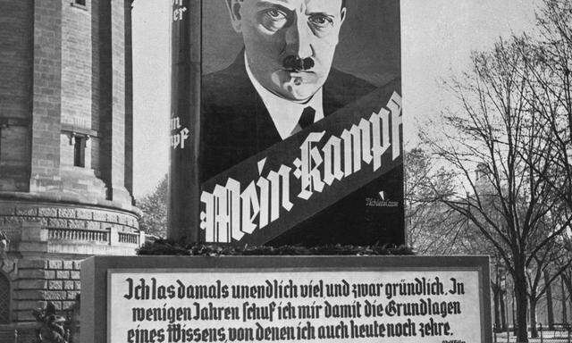 Werbeplakat fuer 'Mein Kampf'