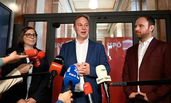 Neben Andreas Babler werden Sandra Breiteneder (l.) und Klaus
Seltenheim (r.) die SPÖ leiten.