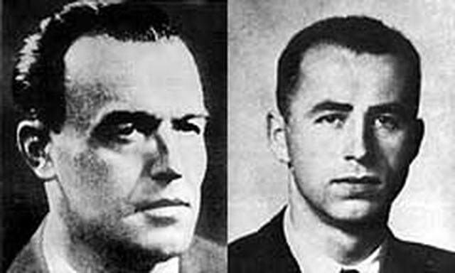Links: NS-Arzt Aribert Heim, rechts: SS-Hauptsturmführer Alois Brunner