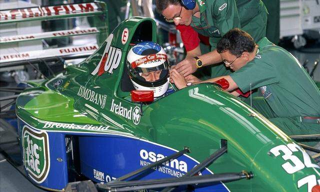 Michael Schumacher bei seinem Formel-1-Debüt.