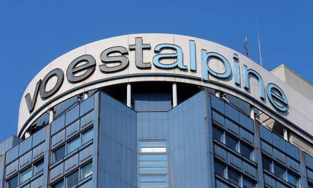 FILE PHOTO: The logo of Austrian specialty steel maker Voestalpine is seen on top of its headquarters in Linz
