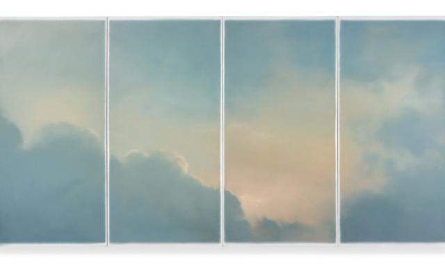 „Wolken (Fenster)“ von Gerhard Richter ist eines der Toplose der Abendauktion von Sotheby's in London. Es ist auf neun bis zwölf Millionen Pfund geschätzt. Zuletzt war es 2014 bei einer Auktion von Christie's und erzielte damals 6,2 Millionen Pfund.