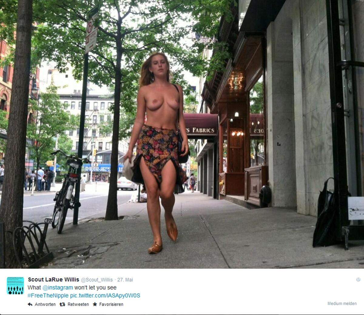 Die Aktion hat viele prominente Unterstützer, so etwa Scout Willis, die Tochter von Demi Moore und Bruce Willis, die oben ohne durch New York spazierte. Damit protestierte sie auch gegen die Plattform Instagram, die Bilder von weiblichen Brüsten zensuriert.