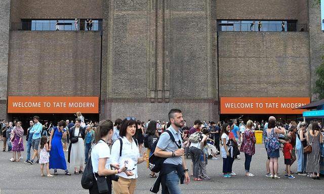Ein Bild vom Kunstmuseum Tate Modern in London während des Lockdowns.