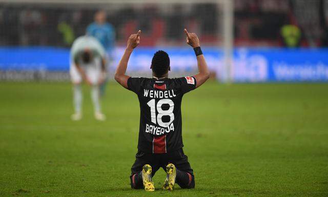 Wendell jubelt für Leverkusen, die Bayern sind geschlagen.