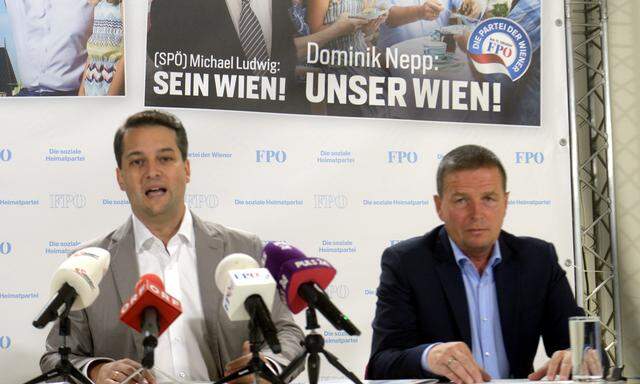 Parteichef Dominik Nepp und FPÖ-Klubobmann Toni Mahdalik (r.) am Freitag, 04. September 2020.