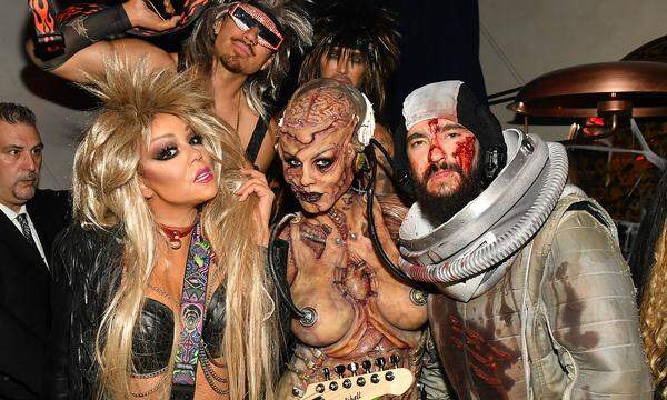 Heidi Klums letzte Halloween Party vor der Pandemie verbrachte das Model als Alien. 