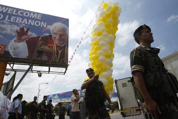 Die Vorbereitungen im Libanon vor dem dreitägigen Papstbesuch von Benedikt XVI. sind abschlossen. Die Erwartungen an den Papst sind hoch.
