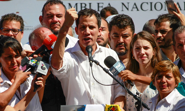 Parlamentspräsident Juan Guaidó.  