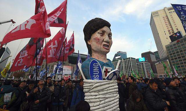 Proteste gegen Präsidentin Park Geun-hye 