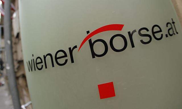 The Vienna Stock Exchange (Wiener Boerse) logo is displayed next to the company's street entrance in Vienna