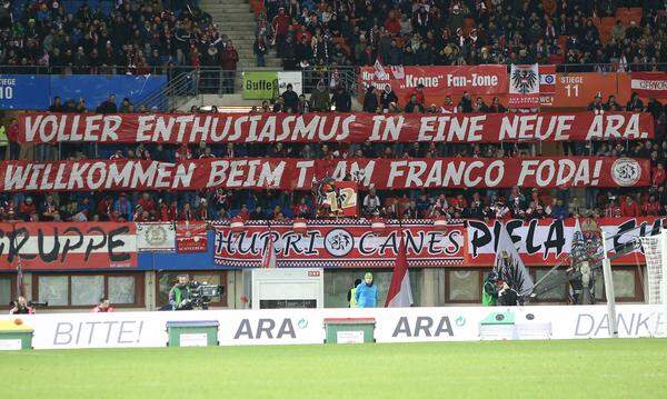 Die Fans hießen Franco Foda willkommen