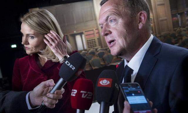 Dänermarks Premierministerin Helle Thorning-Schmidt mit Lars Lökke Rasmussen 