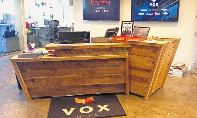 Der Front Desk im Washingtoner Büro von „Vox“ in der Connecticut Avenue, unweit des Dupont Circle.