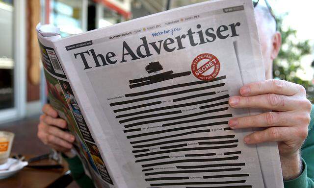 Die australischen Zeitungen kritisieren eine Einschüchterung der Presse.