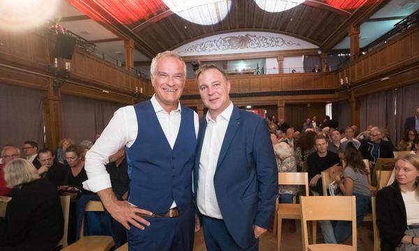 Der neue Vorarlberger SPÖ-Landesparteichef Mario Leiter und SPÖ-Bundesparteivorsitzender Andreas Babler.