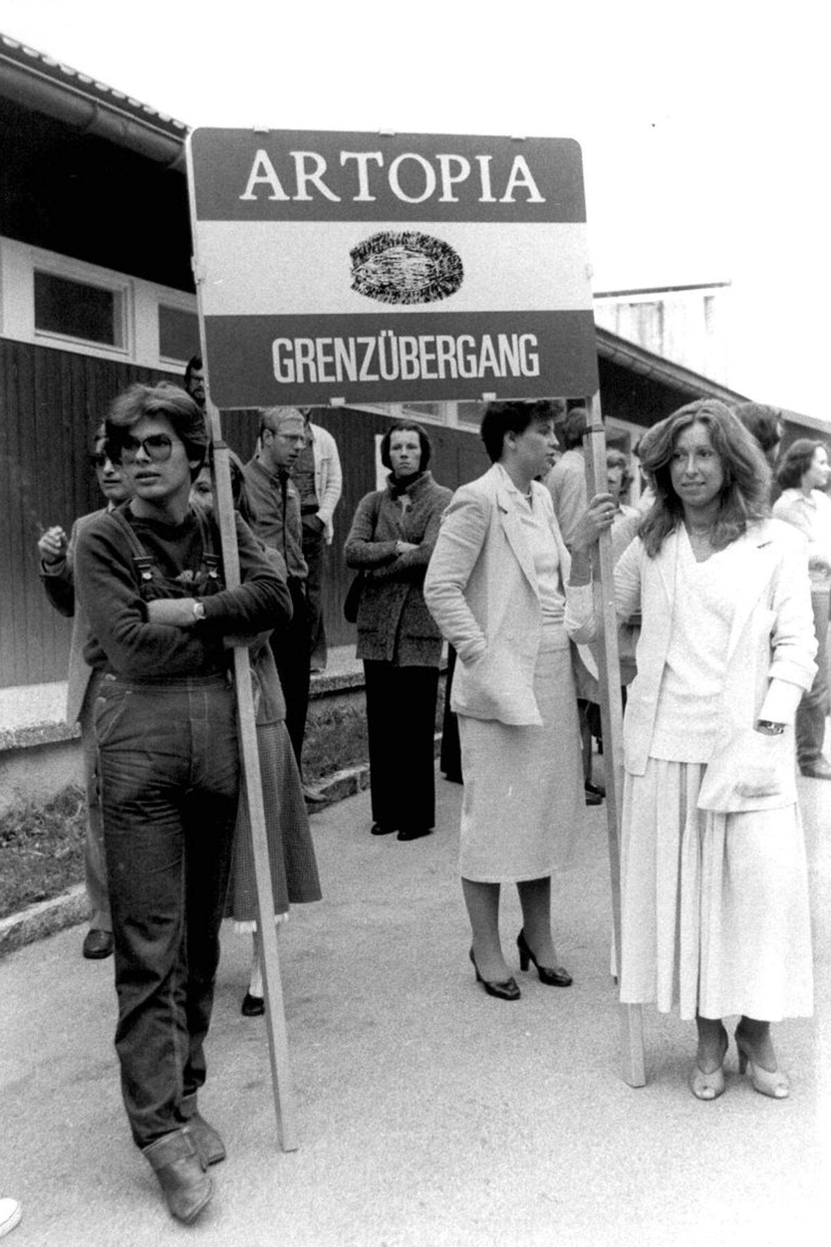 Die Ausrufung des Freistaats Artopia im Congress Centrum, 1979.