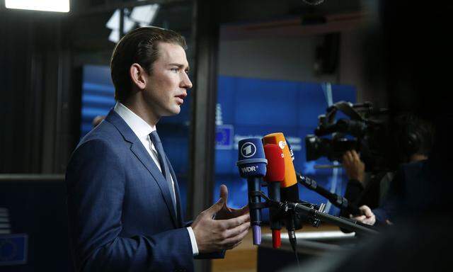 Außenminister Sebastian Kurz (ÖVP) in Brüssel