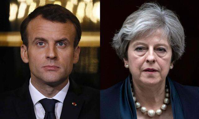 Die britische Regierungschefin, Theresa May, und Frankreichs Präsident, Emmanuel Macron.