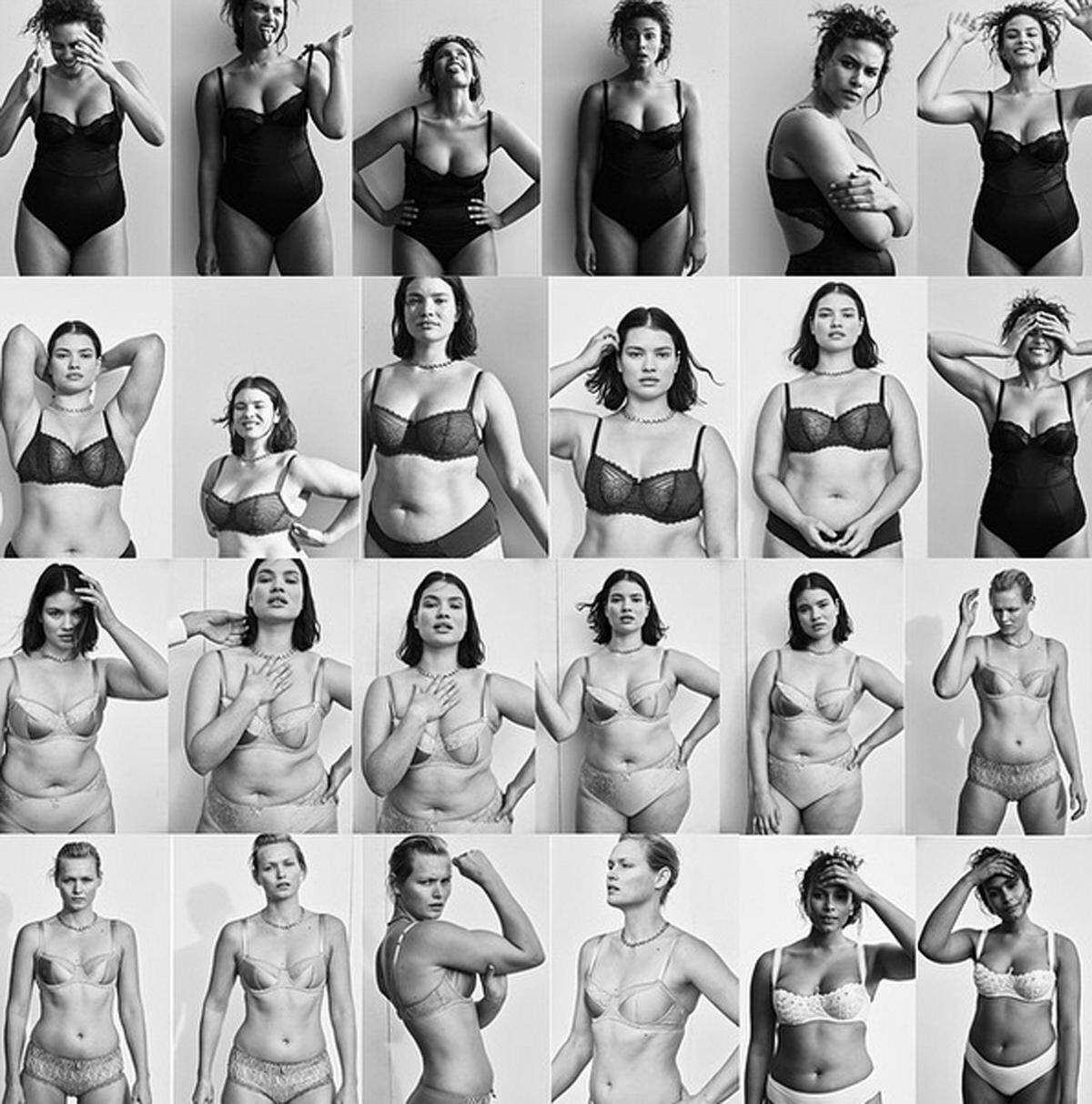 “My kind of #supermodels,” schrieb Fotografin Cass Birdauf Instagram. Und tatsächlich können sich die Models in Unterwäsche allesamt sehen lassen.