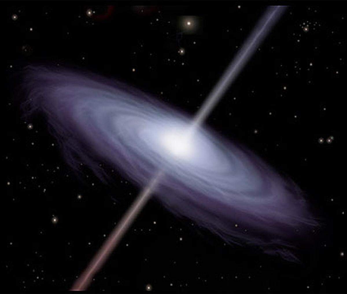 Das Schwarze Loch OJ287 hat 18 Milliarden mal die Masse der Sonne.