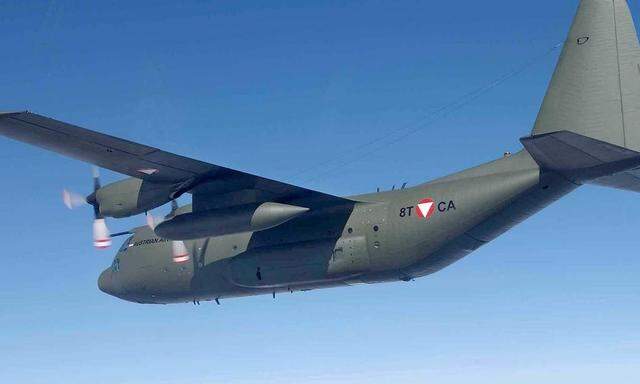 ERSTE HERCULES C-130 des BUNDESHEERES im FLUG