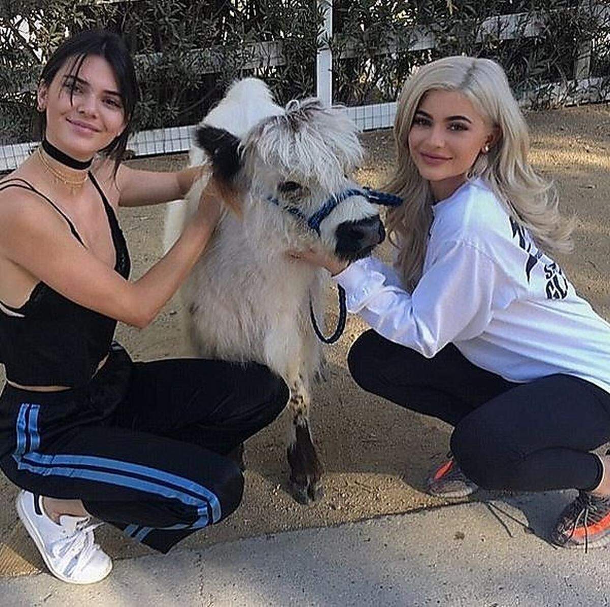 Auch Jenners ältere Schwester, Model Kendall Jenner (l.), trägt den Trend.