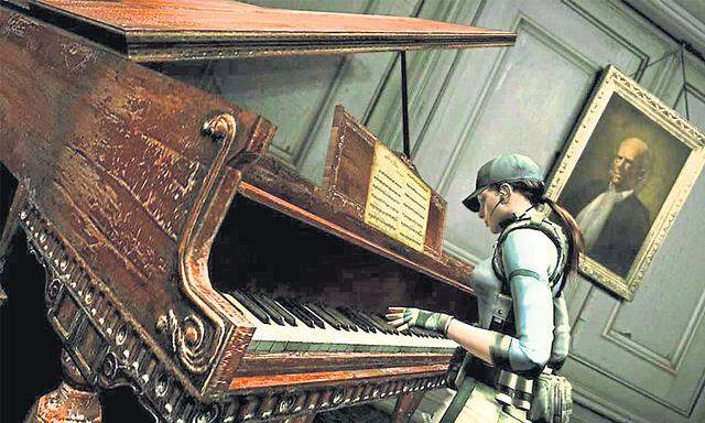 Nur die Musik des Genies öffnet den geheimen Raum: Beethovens „Mondscheinsonate“ dient im düsteren Ego-Shooter „Resident Evil“ als Sesam-öffne-dich. 