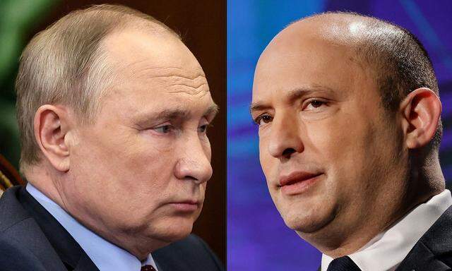 Putin (l.) und Bennett (Fotomontage)
