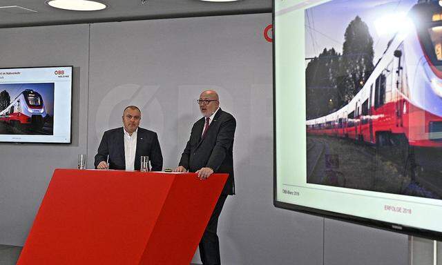 ÖBB-Finanzchef Arnold Schiefer (links) und ÖBB-Chef Andreas Matthä warten auf die Bestellungen des Bundes.