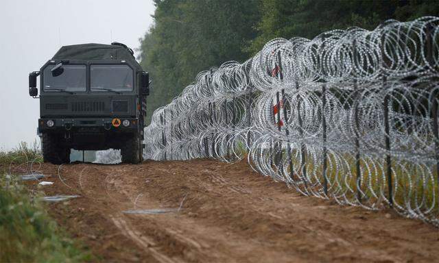 An der polnischen Grenze zu Belarus.