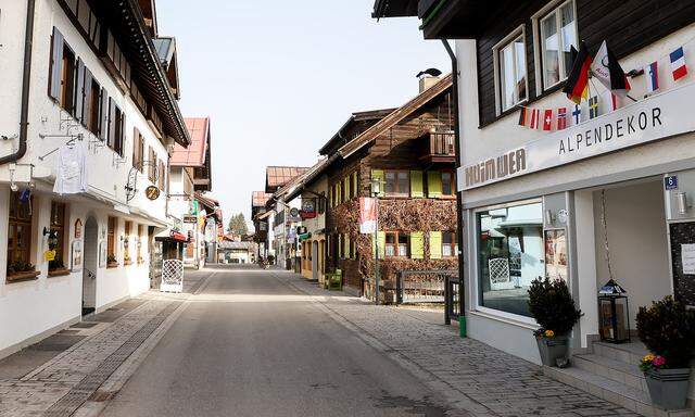 Oberstdorf: Der südlichste Ort Deutschlands ist verwaist.