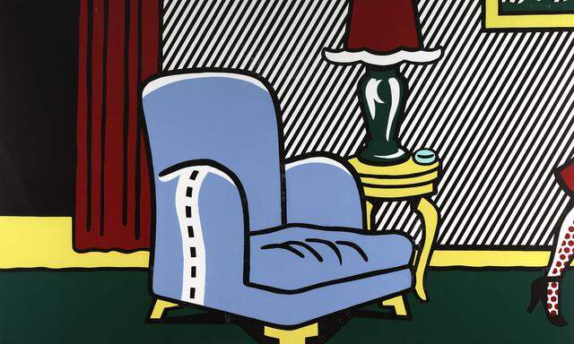 Banales wird in der Pop-Art zur Kunst erhoben, auch in der Druckgrafik: hier von Roy Lichtenstein „La Sortie“, 1990.